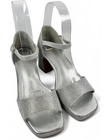 Sandalen für Damen TIMBOS SANDALIA TACON FIESTA PLATAFORMA MUJER PLATA 130794 PLATEADO
