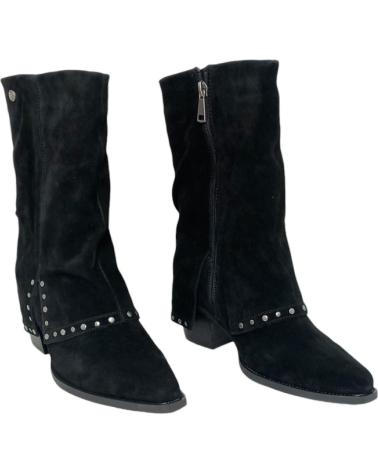 Boots für Damen TOP3 TOP 3 SHOES BOTA PIEL SOLAPA SS24719 NEGRO