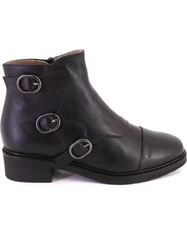 Botins de Mulher  KAMINA 20242 BOTAS DE MUJER ANTE SERRAJE NEGRO