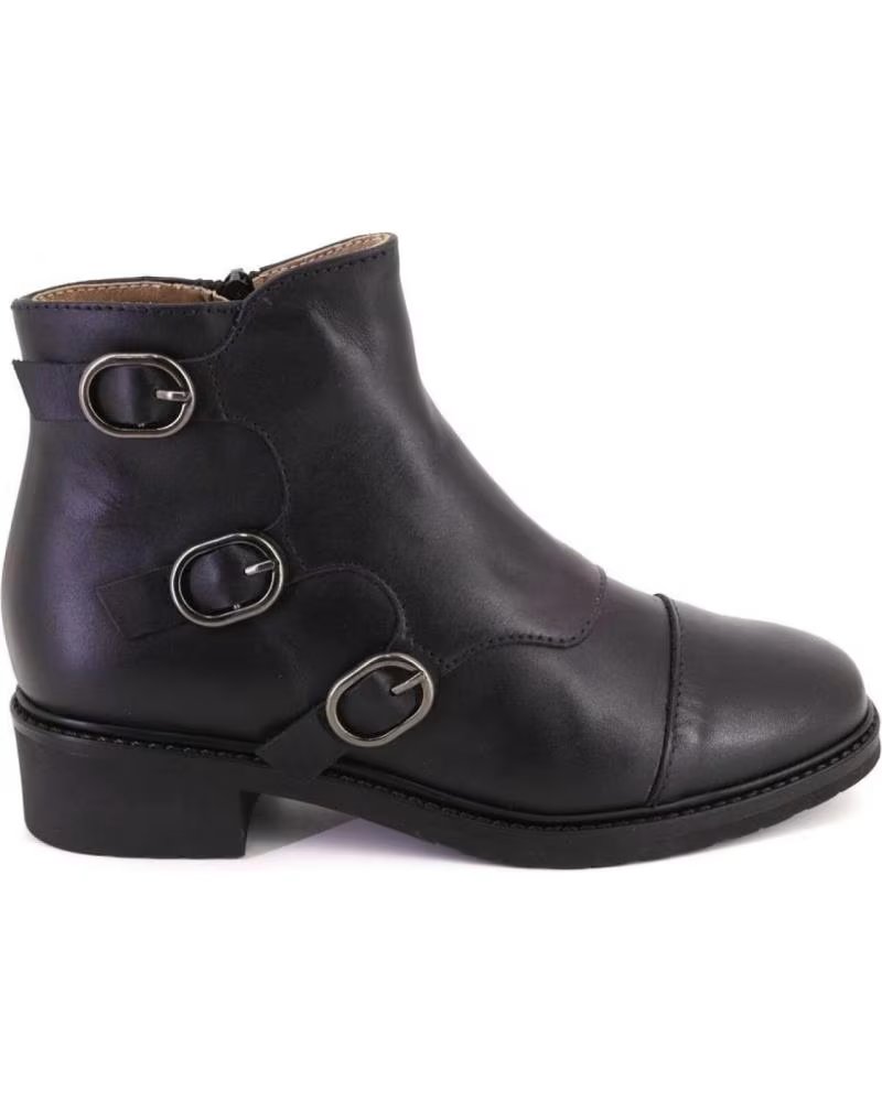 Botins de Mulher  KAMINA 20242 BOTAS DE MUJER ANTE SERRAJE NEGRO