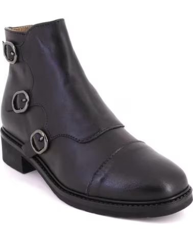 Botins de Mulher  KAMINA 20242 BOTAS DE MUJER ANTE SERRAJE NEGRO