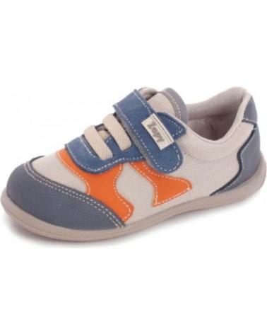 Zapatillas deporte pour Garçon ZAPY ZAPATILLAS DE DEPORTE BEIGE Y AZUL