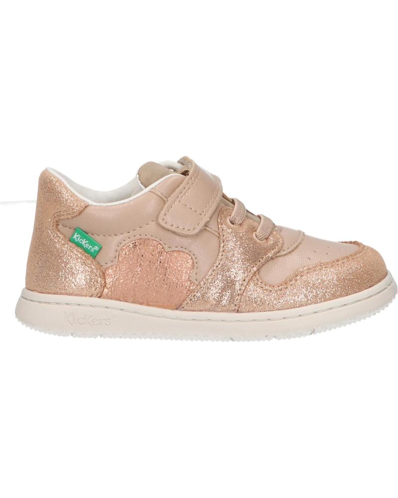 Esportes  de Menina KICKERS 972510-10 KICKBROWNIE 113 BEIGE SAUMON