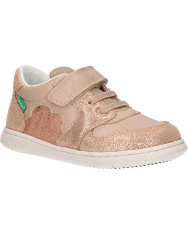 Esportes  de Menina KICKERS 972510-10 KICKBROWNIE 113 BEIGE SAUMON