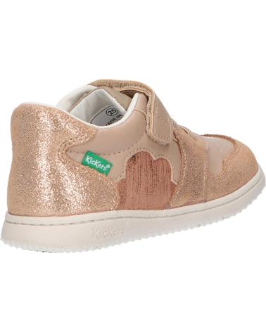 Esportes  de Menina KICKERS 972510-10 KICKBROWNIE 113 BEIGE SAUMON