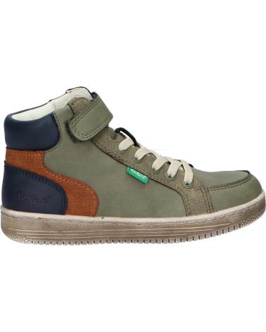 Bottines pour Garçon KICKERS 972722-30 LOLASTIC 203 KAKI ORANGE