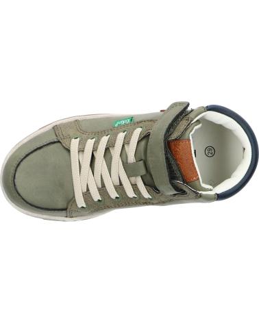 Bottines pour Garçon KICKERS 972722-30 LOLASTIC 203 KAKI ORANGE