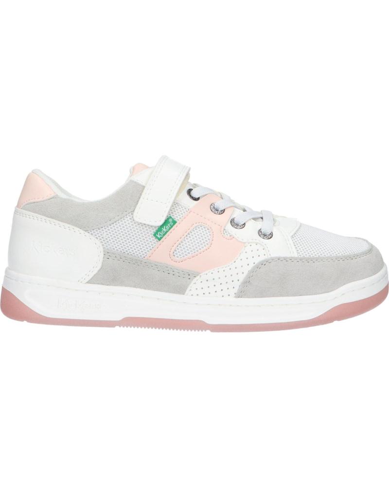 Esportes  de Menina KICKERS 928560-30 KIKOUAK 33 BLANC ROSE