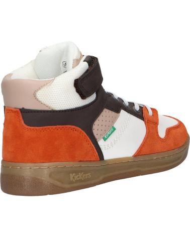 Bottines pour Garçon KICKERS 972790-30 KICKADO 93 MARRON BLANC