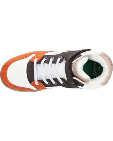 Bottines pour Garçon KICKERS 972790-30 KICKADO 93 MARRON BLANC