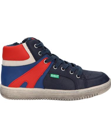 Bottines pour Garçon KICKERS 739356-30 LOWELL 53 BLEU ROUGE MARI