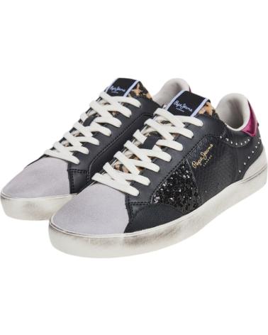 Deportivas de Mujer PEPE JEANS DEPORTIVOS DE MUJER LANE EN NEGRO
