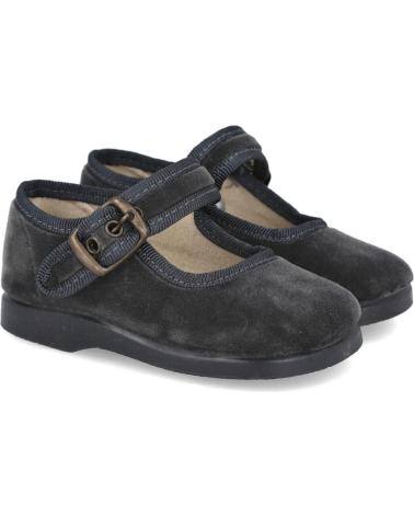 MARY JANE L&R SHOES 151-TIFON BAMBINA IN VELLUTO GRIGIO GRIS