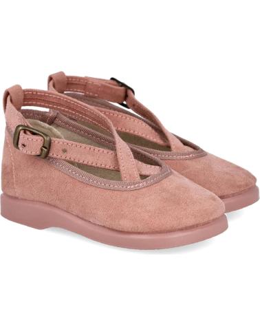 Scarpe per Bambina L&R SHOES LR SHOES 111 MERCEDITAS DE NINA CON TIRAS CRUZADAS ROSA