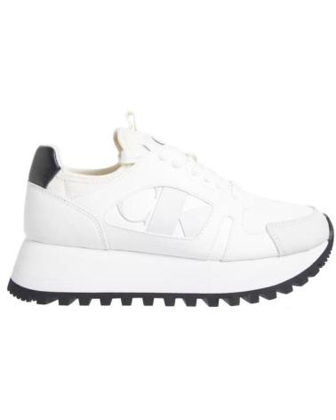 Sportivo per Donna CALVIN KLEIN ZAPATILLAS RUNNER LOW LACEUP MIX NBS BLANCO