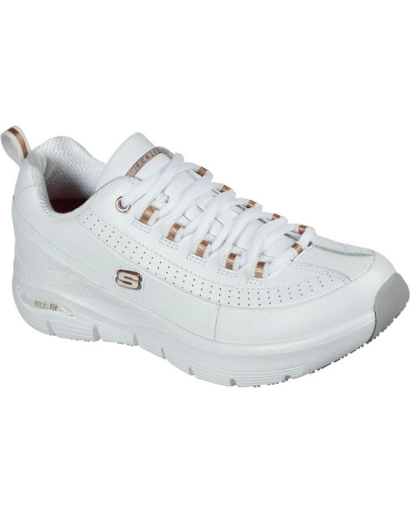 Woman Trainers SKECHERS MUJER ARCH FIT SR-TRICKELL II 108053EC-WHTL BLANCA PIEL BLANCO