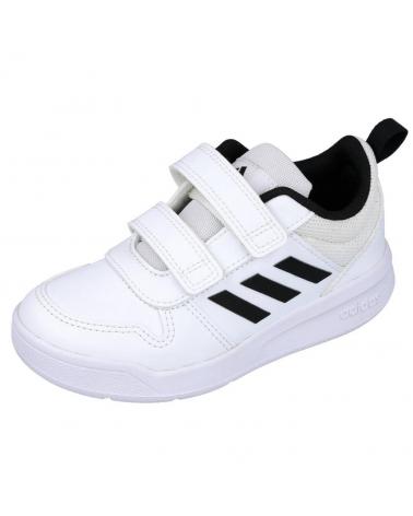SCARPE SPORTIVE ADIDAS TENSAUR S24051 CON DOPPIO STRAPPO BIANCO-NERO PER BAMBINI BLANCO-NEGRO