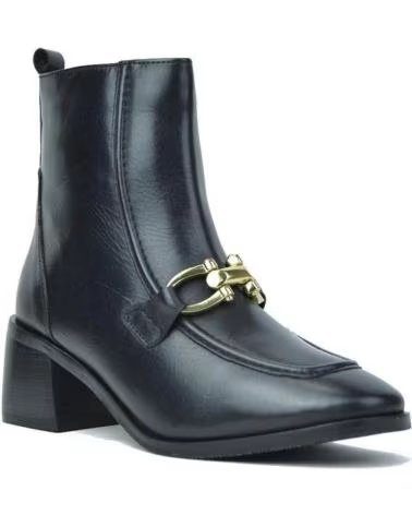 CARAMELO BOTINES DE MUJER CAR2411-11 PIEL NEGRO NEGROPIEL