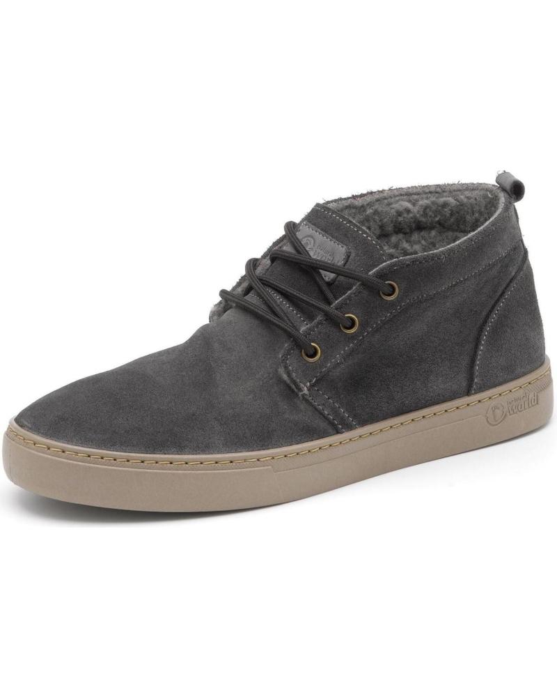 Man Mid boots NATURAL WORLD BOTA DE HOMBRE 6722H ADUR DE DE PIEL SERRAJE ANTRACITA