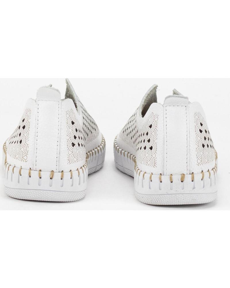 THE HAPPY MONK SCARPE CASUAL SLIP-ON PERFORATE BIANCHE BLANCO