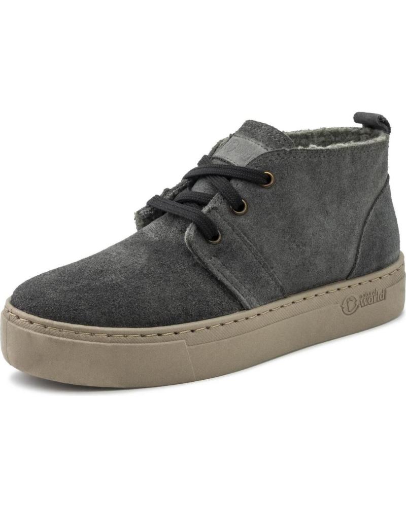 Stivaletti per Donna NATURAL WORLD BOTA DE MUJER 6121 M WOOL DE SERRAJE ANTRACITA