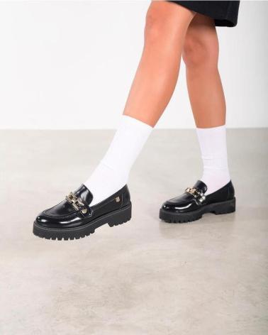 Schuhe für Damen POPA MOCASIN DE MUJER ARDOSA DE NEGRO
