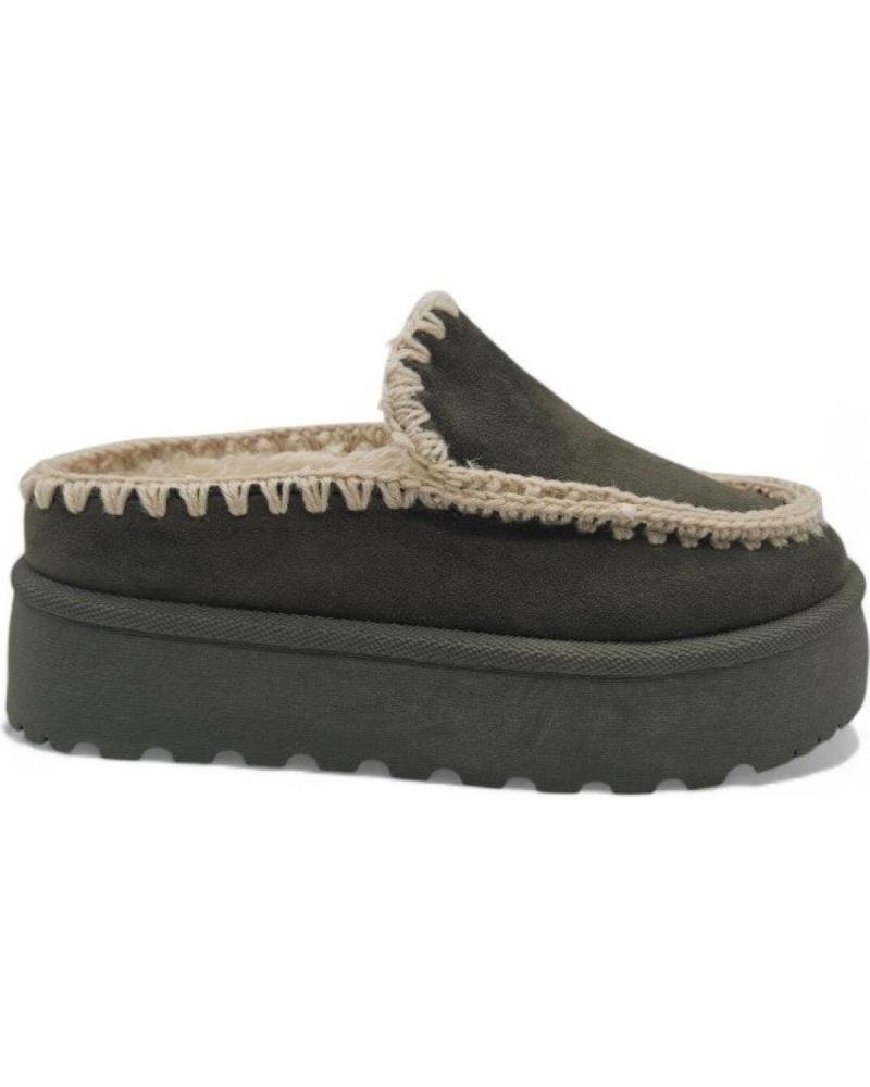 Clogs für Damen BREEZE ZUECO PELO MUJER PETREL CASUAL CAQUI