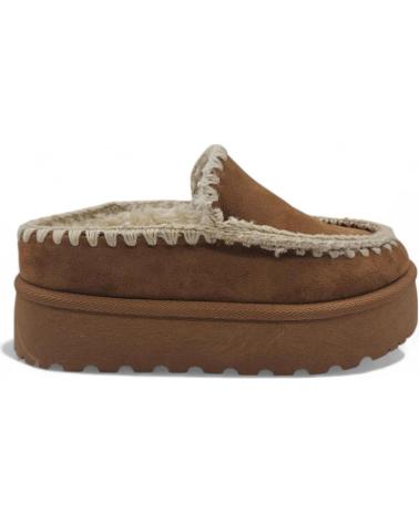 Clogs-De-Mujer-BREEZE-ZUECO-PELO-MUJER-PETREL-CASUAL-MARRóN-CLARO