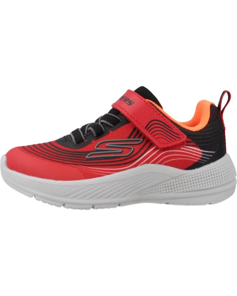 Sportif pour Fille et Garçon SKECHERS ZAPATILLAS NINO MODELO MICROSPEC ADVANCE COLOR ROJO RDBK