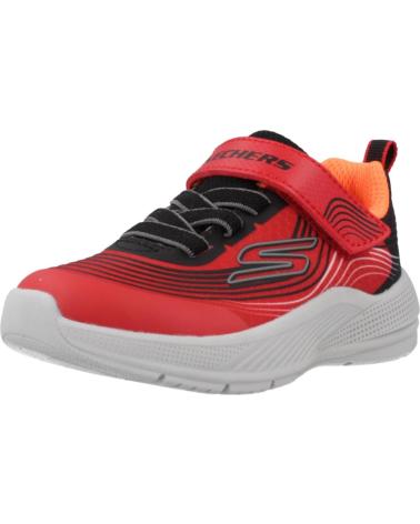 Sportif pour Fille et Garçon SKECHERS ZAPATILLAS NINO MODELO MICROSPEC ADVANCE COLOR ROJO RDBK