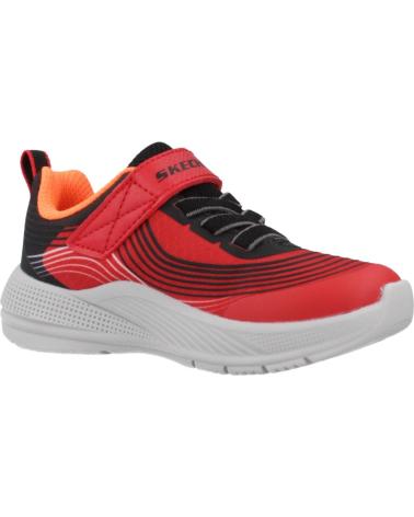 Sportif pour Fille et Garçon SKECHERS ZAPATILLAS NINO MODELO MICROSPEC ADVANCE COLOR ROJO RDBK
