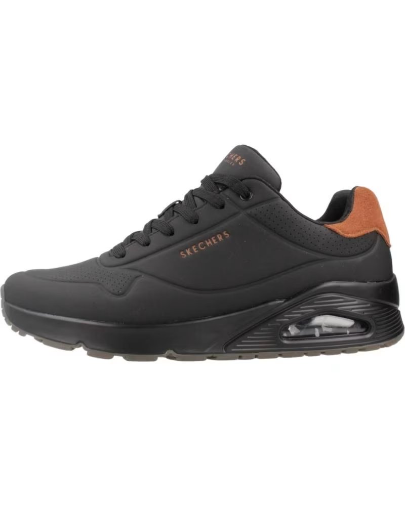 SKECHERS UNO - SUITED ON AIR BLACK DURABUC SP2025 NEGRO