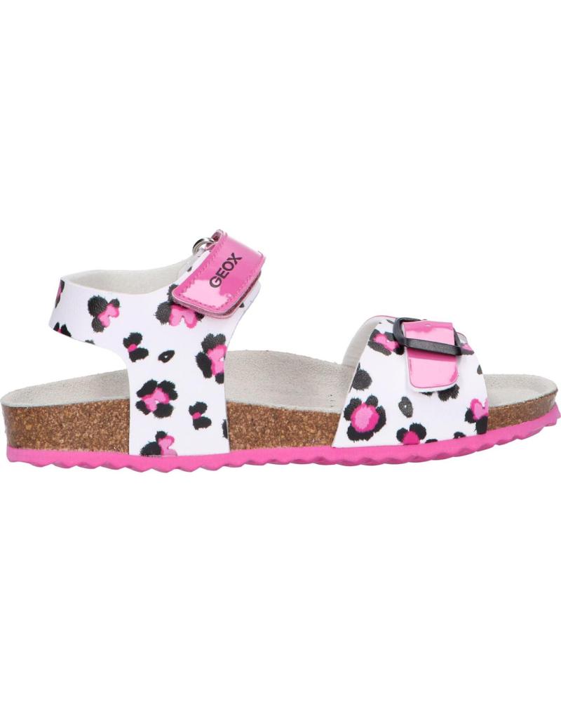 Sandalen für Mädchen GEOX J258MD 00402 J ADRIEL C0563 WHITE-FUCHSIA