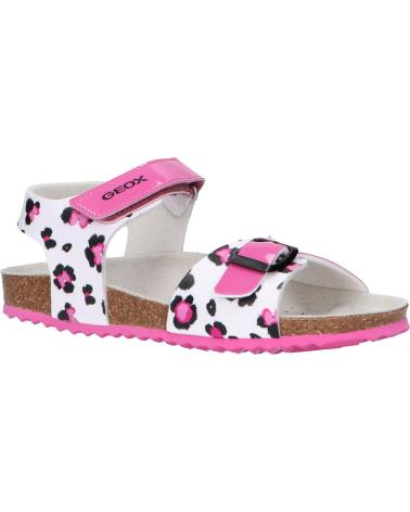 Sandalen für Mädchen GEOX J258MD 00402 J ADRIEL C0563 WHITE-FUCHSIA
