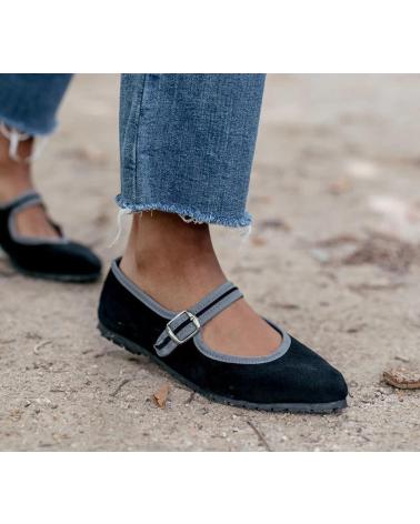 Ballerines pour Femme MENINA STEP WOMENS BERGAMO MARY JANE SANDALS BLACK