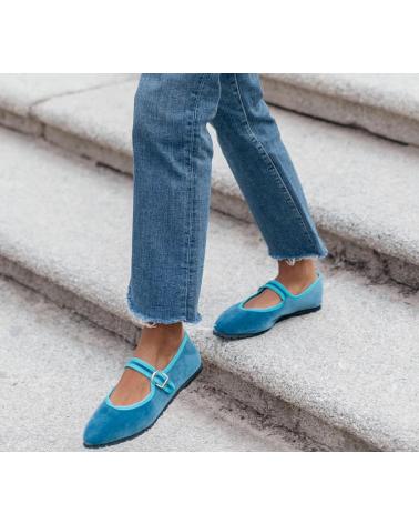 Ballerinas für Damen MENINA STEP WOMENS BERGAMO MARY JANE SANDALS MEDITERRANEAN BLUE