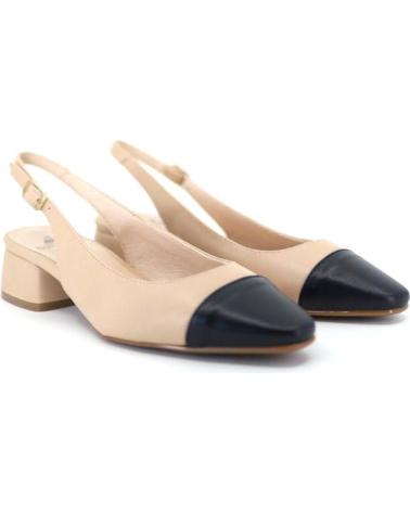 Sandalen für Damen MENINA STEP WOMENS BERTA SUTIL SANDALS NUDE AND BLACK