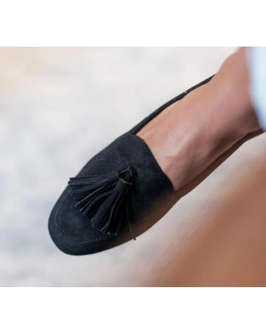 Woman Flat shoes MENINA STEP WOMENS CARDIFF SUEDE SANDALS BLACK