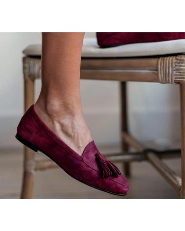 Woman Flat shoes MENINA STEP WOMENS CARDIFF SUEDE SANDALS BURGUNDY