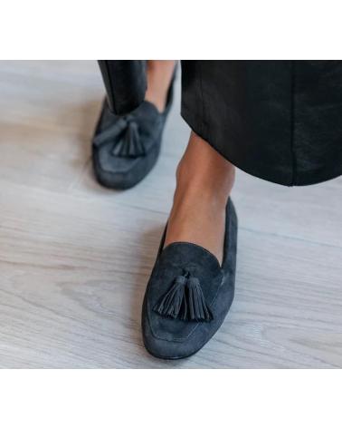 Woman Flat shoes MENINA STEP WOMENS CARDIFF SUEDE SANDALS COAL