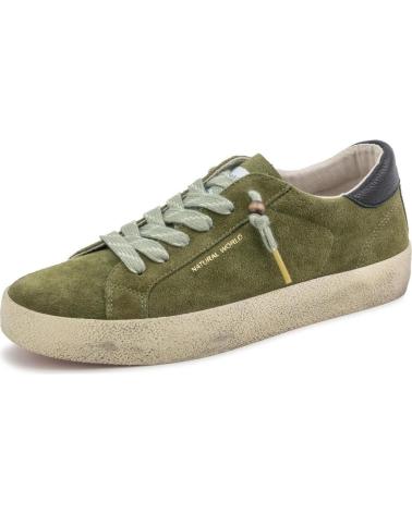 Sportif pour Femme NATURAL WORLD ZAPATILLA DE MUJER MODELO CODY DE SERRAJE KAKI