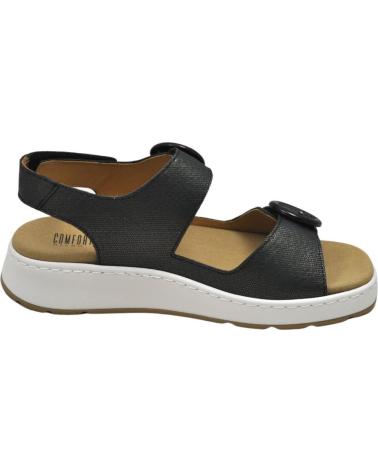Sandalias de Mujer COMFORT CLASS OSLO-10 SANDALIA DE PIEL PARA PLANTILLAS DE M NEGRO