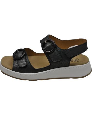 Sandalias de Mujer COMFORT CLASS OSLO-10 SANDALIA DE PIEL PARA PLANTILLAS DE M NEGRO