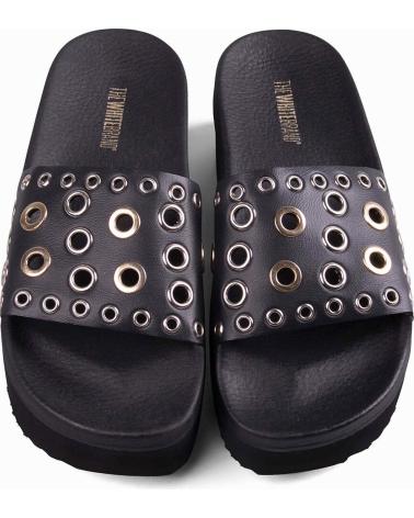 Women's-dress-sandals-MARCA-INEXISTENTE-THE-WHITE-BRAND-HIGH-EYELETS-BLACK-NEGRO