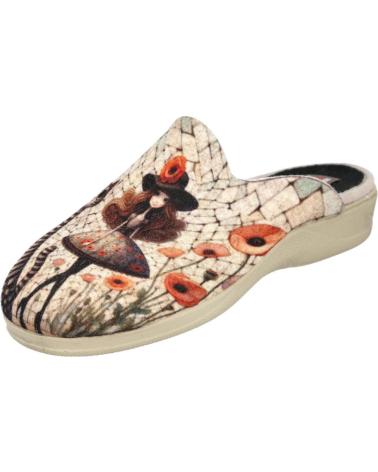 Pantufas de Mulher L&R SHOES LR SHOES 400-FIELTRO ZAPATILLAS DE CASA PARA MUJER BEIGE