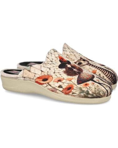 Pantufas de Mulher L&R SHOES LR SHOES 400-FIELTRO ZAPATILLAS DE CASA PARA MUJER BEIGE