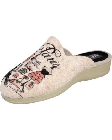 Pantufas de Mulher L&R SHOES LR SHOES 460-FIELTRO ZAPATILLAS DE CASA PARA MUJER BEIGE