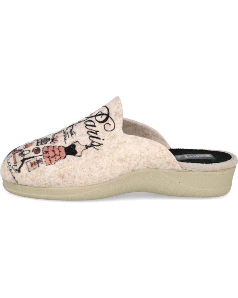 Pantufas de Mulher L&R SHOES LR SHOES 460-FIELTRO ZAPATILLAS DE CASA PARA MUJER BEIGE