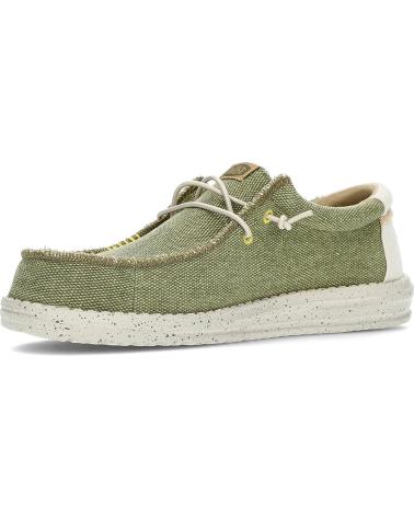 Mocassins pour Homme HEY DUDE MOCASINES DUDE WALLY COASTLINE JUTE OLIVE