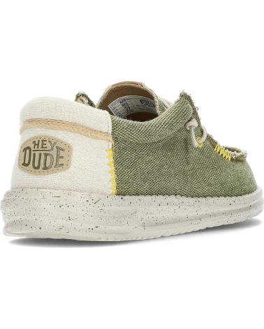 Mocassins pour Homme HEY DUDE MOCASINES DUDE WALLY COASTLINE JUTE OLIVE